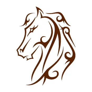 Samolepící dekorace Kůň 036 levá (15 - hnědá) SAMOLEPKA NA AUTO, NÁLEPKA, FÓLIE, POLEP, TUNING, VLASTNÍ TEXT, TISK, AUTOSAMOLEPKY.cz, POLEPY, OBRÁZEK, LOGO, 3D STICKERS