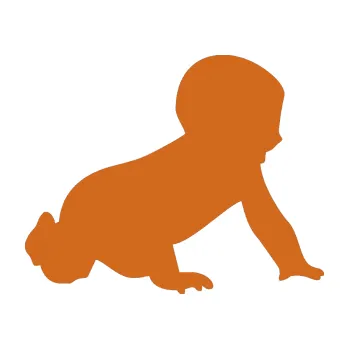 samolepka Dítě v autě 025 pravá miminko silueta (26 - oříšková) SAMOLEPKA NA AUTO, NÁLEPKA, FÓLIE, POLEP, TUNING, VLASTNÍ TEXT, TISK, AUTOSAMOLEPKY.cz, POLEPY, OBRÁZEK, LOGO, 3D STICKERS