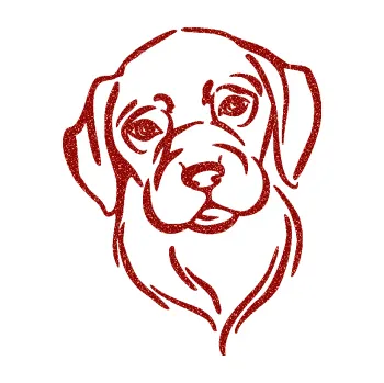 Polep vozidla Pes 130 levá hlavička (86 - Ultra Metalic červená) SAMOLEPKA NA AUTO, NÁLEPKA, FÓLIE, POLEP, TUNING, VLASTNÍ TEXT, TISK, AUTOSAMOLEPKY.cz, POLEPY, OBRÁZEK, LOGO, 3D STICKERS