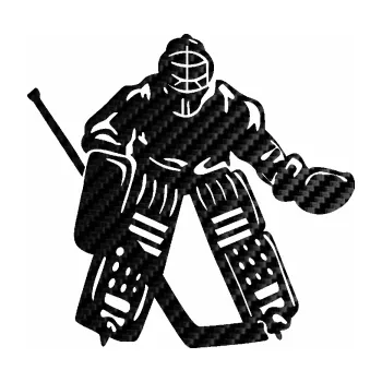 Samolepicí dekorace na vozidlo Hokejista 028 levá brankář (50 - 3D karbon černý) SAMOLEPKA NA AUTO, NÁLEPKA, FÓLIE, POLEP, TUNING, VLASTNÍ TEXT, TISK, AUTOSAMOLEPKY.cz, POLEPY, OBRÁZEK, LOGO, 3D STICKERS