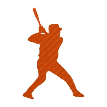 Samolepicí dekorace na vozidlo Baseball 003 pravá (54 - 3D karbon oranžový) SAMOLEPKA NA AUTO, NÁLEPKA, FÓLIE, POLEP, TUNING, VLASTNÍ TEXT, TISK, AUTOSAMOLEPKY.cz, POLEPY, OBRÁZEK, LOGO, 3D STICKERS