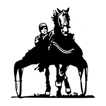Samolepící dekorace SAMOLEPKA Kůň klusák pravá (01 - černá) NA AUTO, NÁLEPKA, FÓLIE, POLEP, TUNING, VLASTNÍ TEXT, TISK, AUTOSAMOLEPKY.cz, POLEPY, OBRÁZEK, LOGO, SAMOLEPKY