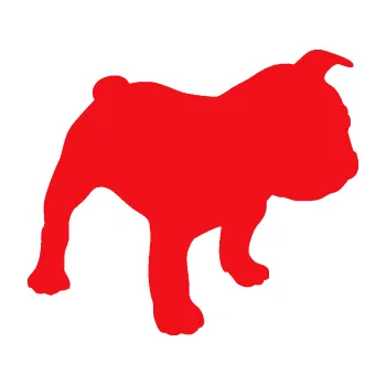 Polep vozidla SAMOLEPKA Pes 108 pravá Francouzský buldoček (10 - červená) NA AUTO, NÁLEPKA, FÓLIE, POLEP, TUNING, VLASTNÍ TEXT, TISK, AUTOSAMOLEPKY.cz, POLEPY, OBRÁZEK, LOGO, SAMOLEPKY