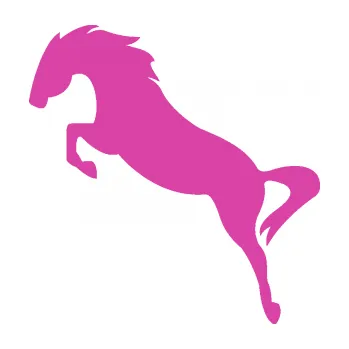 Samolepící dekorace Kůň 072 levá skok (16 - růžová) SAMOLEPKA NA AUTO, NÁLEPKA, FÓLIE, POLEP, TUNING, VLASTNÍ TEXT, TISK, AUTOSAMOLEPKY.cz, POLEPY, OBRÁZEK, LOGO, 3D STICKERS