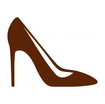 Samolepící dekorace SAMOLEPKA Dámská bota 001 pravá lodička (15 - hnědá) NA AUTO, NÁLEPKA, FÓLIE, POLEP, TUNING, VLASTNÍ TEXT, TISK, AUTOSAMOLEPKY.cz, POLEPY, OBRÁZEK, LOGO, SAMOLEPKY