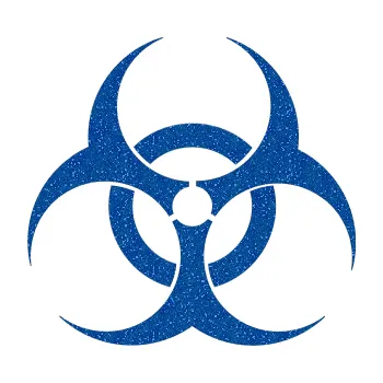 samolepka Biohazard (88 - Ultra Metalic modrá) SAMOLEPKA NA AUTO, NÁLEPKA, FÓLIE, POLEP, TUNING, VLASTNÍ TEXT, TISK, AUTOSAMOLEPKY.cz, POLEPY, OBRÁZEK, LOGO, 3D STICKERS