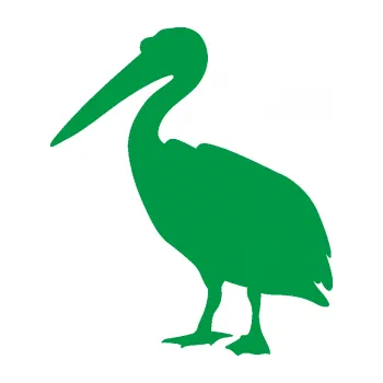 Samolepící dekorace Pelikán 001 levá (12 - zelená) SAMOLEPKA NA AUTO, NÁLEPKA, FÓLIE, POLEP, TUNING, VLASTNÍ TEXT, TISK, AUTOSAMOLEPKY.cz, POLEPY, OBRÁZEK, LOGO, 3D STICKERS
