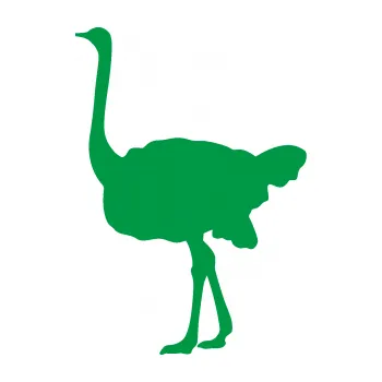 Samolepící dekorace Pštros 001 levá (12 - zelená) SAMOLEPKA NA AUTO, NÁLEPKA, FÓLIE, POLEP, TUNING, VLASTNÍ TEXT, TISK, AUTOSAMOLEPKY.cz, POLEPY, OBRÁZEK, LOGO, 3D STICKERS