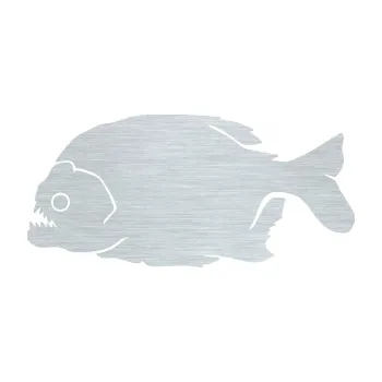 Polep vozidla SAMOLEPKA Piraňa 001 levá dravá ryba (61 - škrábaný hliník) NA AUTO, NÁLEPKA, FÓLIE, POLEP, TUNING, VLASTNÍ TEXT, TISK, AUTOSAMOLEPKY.cz, POLEPY, OBRÁZEK, LOGO, SAMOLEPKY