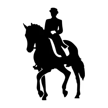 Samolepící dekorace SAMOLEPKA Kůň drezura levá (01 - černá) NA AUTO, NÁLEPKA, FÓLIE, POLEP, TUNING, VLASTNÍ TEXT, TISK, AUTOSAMOLEPKY.cz, POLEPY, OBRÁZEK, LOGO, SAMOLEPKY