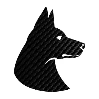 Polep vozidla Pes 059 pravá (50 - 3D karbon černý) SAMOLEPKA NA AUTO, NÁLEPKA, FÓLIE, POLEP, TUNING, VLASTNÍ TEXT, TISK, AUTOSAMOLEPKY.cz, POLEPY, OBRÁZEK, LOGO, 3D STICKERS