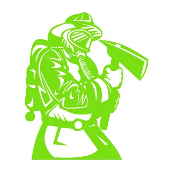 Samolepící dekorace Hasič 012 pravá (04 - zelená kawasaki) SAMOLEPKA NA AUTO, NÁLEPKA, FÓLIE, POLEP, TUNING, VLASTNÍ TEXT, TISK, AUTOSAMOLEPKY.cz, POLEPY, OBRÁZEK, LOGO, 3D STICKERS