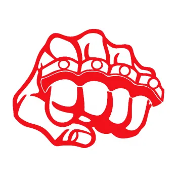 Polep vozidla SAMOLEPKA Pěst boxer pravá (10 - červená) NA AUTO, NÁLEPKA, FÓLIE, POLEP, TUNING, VLASTNÍ TEXT, TISK, AUTOSAMOLEPKY.cz, POLEPY, OBRÁZEK, LOGO, SAMOLEPKY