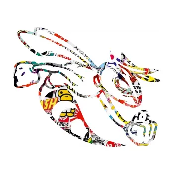 Samolepicí dekorace na vozidlo Rozzuřená vosa 001 pravá (83 - Sticker bomb) SAMOLEPKA NA AUTO, NÁLEPKA, FÓLIE, POLEP, TUNING, VLASTNÍ TEXT, TISK, AUTOSAMOLEPKY.cz, POLEPY, OBRÁZEK, LOGO, 3D STICKERS