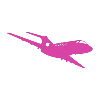 Polep vozidla SAMOLEPKA Letadlo 011 pravá (16 - růžová) NA AUTO, NÁLEPKA, FÓLIE, POLEP, TUNING, VLASTNÍ TEXT, TISK, AUTOSAMOLEPKY.cz, POLEPY, OBRÁZEK, LOGO, SAMOLEPKY