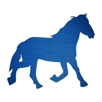 Samolepící dekorace SAMOLEPKA Kůň 002 pravá (65 - škrábaný kov modrý) NA AUTO, NÁLEPKA, FÓLIE, POLEP, TUNING, VLASTNÍ TEXT, TISK, AUTOSAMOLEPKY.cz, POLEPY, OBRÁZEK, LOGO, SAMOLEPKY