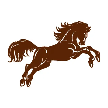 Samolepící dekorace SAMOLEPKA Kůň 062 pravá ve skoku (15 - hnědá) NA AUTO, NÁLEPKA, FÓLIE, POLEP, TUNING, VLASTNÍ TEXT, TISK, AUTOSAMOLEPKY.cz, POLEPY, OBRÁZEK, LOGO, SAMOLEPKY