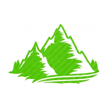 Samolepící dekorace Krajina hory 003 levá (58 - 3D karbon zelený kawasaki) SAMOLEPKA NA AUTO, NÁLEPKA, FÓLIE, POLEP, TUNING, VLASTNÍ TEXT, TISK, AUTOSAMOLEPKY.cz, POLEPY, OBRÁZEK, LOGO, 3D STICKERS