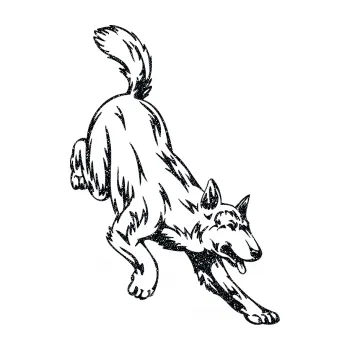 Polep vozidla SAMOLEPKA NA AUTO Pes 024 pravá (85 - Ultra Metalic černá) NÁLEPKA, FÓLIE, POLEP, TUNING, VLASTNÍ TEXT, TISK, AUTOSAMOLEPKY.cz, POLEPY, OBRÁZEK, LOGO, SAMOLEPKY