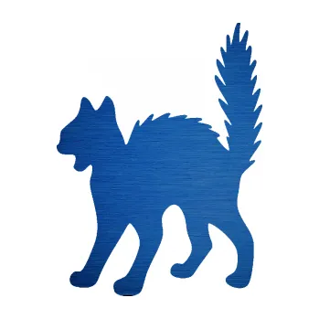 Samolepící dekorace Kočka 013 levá (65 - škrábaný kov modrý) SAMOLEPKA NA AUTO, NÁLEPKA, FÓLIE, POLEP, TUNING, VLASTNÍ TEXT, TISK, AUTOSAMOLEPKY.cz, POLEPY, OBRÁZEK, LOGO, 3D STICKERS