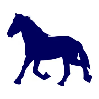 Samolepící dekorace SAMOLEPKA Kůň 002 levá (23 - tmavě modrá) NA AUTO, NÁLEPKA, FÓLIE, POLEP, TUNING, VLASTNÍ TEXT, TISK, AUTOSAMOLEPKY.cz, POLEPY, OBRÁZEK, LOGO, SAMOLEPKY