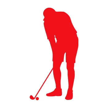 Polep vozidla SAMOLEPKA Golfista 007 levá (10 - červená) NA AUTO, NÁLEPKA, FÓLIE, POLEP, TUNING, VLASTNÍ TEXT, TISK, AUTOSAMOLEPKY.cz, POLEPY, OBRÁZEK, LOGO, SAMOLEPKY