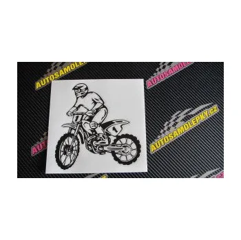 Samolepící dekorace SAMOLEPKA Motorka 043 levá motokros (17 - šedá) NA AUTO, NÁLEPKA, FÓLIE, POLEP, TUNING, VLASTNÍ TEXT, TISK, AUTOSAMOLEPKY.cz, POLEPY, OBRÁZEK, LOGO, SAMOLEPKY