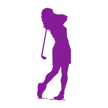 Polep vozidla SAMOLEPKA Golfistka 015 levá (14 - fialová) NA AUTO, NÁLEPKA, FÓLIE, POLEP, TUNING, VLASTNÍ TEXT, TISK, AUTOSAMOLEPKY.cz, POLEPY, OBRÁZEK, LOGO, SAMOLEPKY