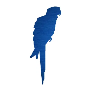 Samolepící dekorace SAMOLEPKA Papoušek 001 pravá (65 - škrábaný kov modrý) NA AUTO, NÁLEPKA, FÓLIE, POLEP, TUNING, VLASTNÍ TEXT, TISK, AUTOSAMOLEPKY.cz, POLEPY, OBRÁZEK, LOGO, SAMOLEPKY