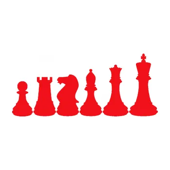 Samolepící dekorace SAMOLEPKA Šachy 001 pravá (10 - červená) NA AUTO, NÁLEPKA, FÓLIE, POLEP, TUNING, VLASTNÍ TEXT, TISK, AUTOSAMOLEPKY.cz, POLEPY, OBRÁZEK, LOGO, SAMOLEPKY