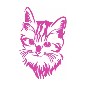 Samolepící dekorace SAMOLEPKA Kočka 018 levá (16 - růžová) NA AUTO, NÁLEPKA, FÓLIE, POLEP, TUNING, VLASTNÍ TEXT, TISK, AUTOSAMOLEPKY.cz, POLEPY, OBRÁZEK, LOGO, SAMOLEPKY