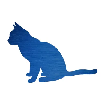 Samolepící dekorace SAMOLEPKA Kočka 008 levá (65 - škrábaný kov modrý) NA AUTO, NÁLEPKA, FÓLIE, POLEP, TUNING, VLASTNÍ TEXT, TISK, AUTOSAMOLEPKY.cz, POLEPY, OBRÁZEK, LOGO, SAMOLEPKY