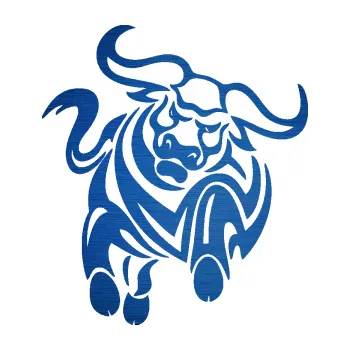 Samolepící dekorace SAMOLEPKA Býk 007 pravá (65 - škrábaný kov modrý) NA AUTO, NÁLEPKA, FÓLIE, POLEP, TUNING, VLASTNÍ TEXT, TISK, AUTOSAMOLEPKY.cz, POLEPY, OBRÁZEK, LOGO, SAMOLEPKY