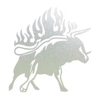 Samolepicí dekorace na vozidlo Animal flames 055 pravá býk (60 - pískované sklo) SAMOLEPKA NA AUTO, NÁLEPKA, FÓLIE, POLEP, TUNING, VLASTNÍ TEXT, TISK, AUTOSAMOLEPKY.cz, POLEPY, OBRÁZEK, LOGO, 3D STICKERS