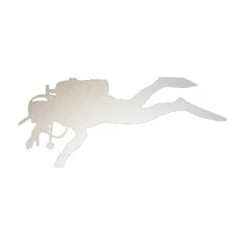 Polep vozidla SAMOLEPKA Potápěč 003 levá (82 - odrazková reflexní bílá) NA AUTO, NÁLEPKA, FÓLIE, POLEP, TUNING, VLASTNÍ TEXT, TISK, AUTOSAMOLEPKY.cz, POLEPY, OBRÁZEK, LOGO, SAMOLEPKY