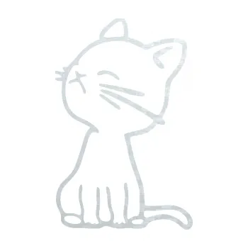 Samolepící dekorace SAMOLEPKA Kočka 016 levá (51 - 3D karbon bílý) NA AUTO, NÁLEPKA, FÓLIE, POLEP, TUNING, VLASTNÍ TEXT, TISK, AUTOSAMOLEPKY.cz, POLEPY, OBRÁZEK, LOGO, SAMOLEPKY