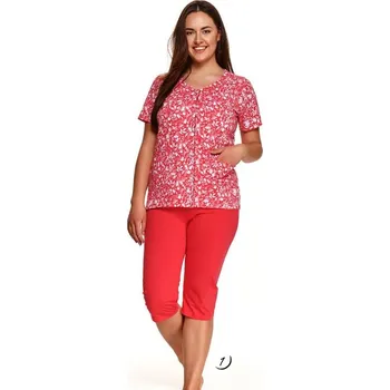 Dámské pyžamo Taro, dámské pyžamo 924-Wera, krátký rukáv, červená, vel. XXL