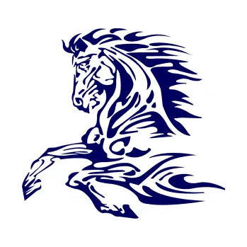 Samolepící dekorace SAMOLEPKA Kůň 074 levá (23 - tmavě modrá) NA AUTO, NÁLEPKA, FÓLIE, POLEP, TUNING, VLASTNÍ TEXT, TISK, AUTOSAMOLEPKY.cz, POLEPY, OBRÁZEK, LOGO, SAMOLEPKY