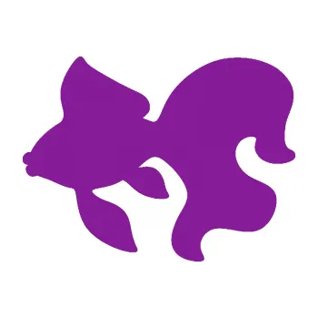 Polep vozidla SAMOLEPKA Ryba 019 levá závojnatka (14 - fialová) NA AUTO, NÁLEPKA, FÓLIE, POLEP, TUNING, VLASTNÍ TEXT, TISK, AUTOSAMOLEPKY.cz, POLEPY, OBRÁZEK, LOGO, SAMOLEPKY