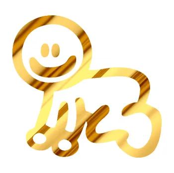 samolepka Cartoon family mimi chlapeček (81 - chrom fólie zlatá zrcadlová) SAMOLEPKA NA AUTO, NÁLEPKA, FÓLIE, POLEP, TUNING, VLASTNÍ TEXT, TISK, AUTOSAMOLEPKY.cz, POLEPY, OBRÁZEK, LOGO, 3D STICKERS