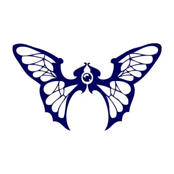 Samolepící dekorace Motýl 001 levá (23 - tmavě modrá) SAMOLEPKA NA AUTO, NÁLEPKA, FÓLIE, POLEP, TUNING, VLASTNÍ TEXT, TISK, AUTOSAMOLEPKY.cz, POLEPY, OBRÁZEK, LOGO, 3D STICKERS