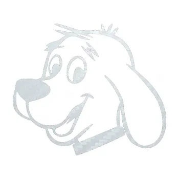 Polep vozidla SAMOLEPKA Pes 051 levá (51 - 3D karbon bílý) NA AUTO, NÁLEPKA, FÓLIE, POLEP, TUNING, VLASTNÍ TEXT, TISK, AUTOSAMOLEPKY.cz, POLEPY, OBRÁZEK, LOGO, SAMOLEPKY