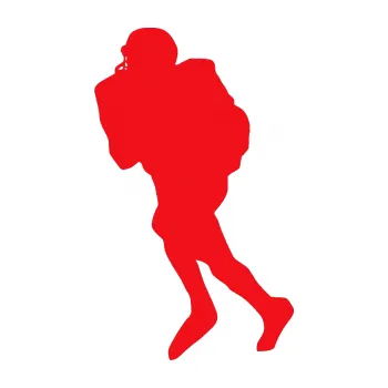 Polep vozidla SAMOLEPKA Americký fotbal 002 levá (10 - červená) NA AUTO, NÁLEPKA, FÓLIE, POLEP, TUNING, VLASTNÍ TEXT, TISK, AUTOSAMOLEPKY.cz, POLEPY, OBRÁZEK, LOGO, SAMOLEPKY