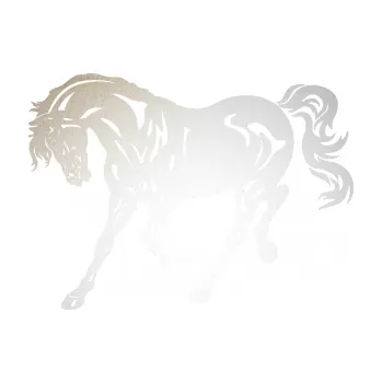 Samolepící dekorace SAMOLEPKA Kůň 056 levá (82 - odrazková reflexní bílá) NA AUTO, NÁLEPKA, FÓLIE, POLEP, TUNING, VLASTNÍ TEXT, TISK, AUTOSAMOLEPKY.cz, POLEPY, OBRÁZEK, LOGO, SAMOLEPKY