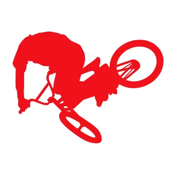 Polep vozidla SAMOLEPKA Biker 001 levá (10 - červená) NA AUTO, NÁLEPKA, FÓLIE, POLEP, TUNING, VLASTNÍ TEXT, TISK, AUTOSAMOLEPKY.cz, POLEPY, OBRÁZEK, LOGO, SAMOLEPKY