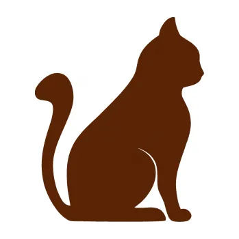 Samolepící dekorace Kočka 001 pravá (15 - hnědá) SAMOLEPKA NA AUTO, NÁLEPKA, FÓLIE, POLEP, TUNING, VLASTNÍ TEXT, TISK, AUTOSAMOLEPKY.cz, POLEPY, OBRÁZEK, LOGO, 3D STICKERS