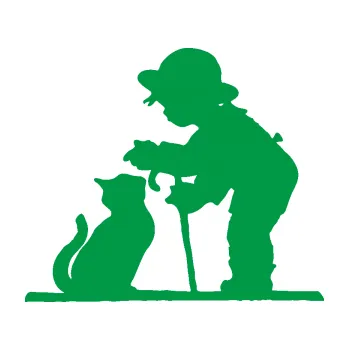 Samolepící dekorace Interiér 002 pravá dítě s kočičkou (12 - zelená) SAMOLEPKA NA AUTO, NÁLEPKA, FÓLIE, POLEP, TUNING, VLASTNÍ TEXT, TISK, AUTOSAMOLEPKY.cz, POLEPY, OBRÁZEK, LOGO, 3D STICKERS