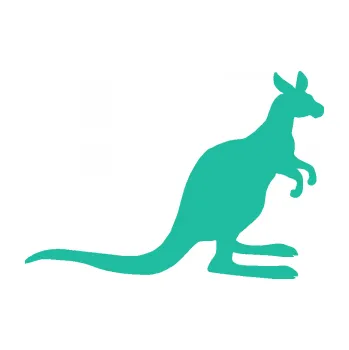 Samolepící dekorace SAMOLEPKA Klokan 002 pravá (25 - tyrkysová) NA AUTO, NÁLEPKA, FÓLIE, POLEP, TUNING, VLASTNÍ TEXT, TISK, AUTOSAMOLEPKY.cz, POLEPY, OBRÁZEK, LOGO, SAMOLEPKY