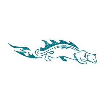 Samolepicí dekorace na vozidlo Animal flames 056 pravá puma (92 - Ultra Metalic tyrkysová) SAMOLEPKA NA AUTO, NÁLEPKA, FÓLIE, POLEP, TUNING, VLASTNÍ TEXT, TISK, AUTOSAMOLEPKY.cz, POLEPY, OBRÁZEK, LOGO, 3D STICKERS