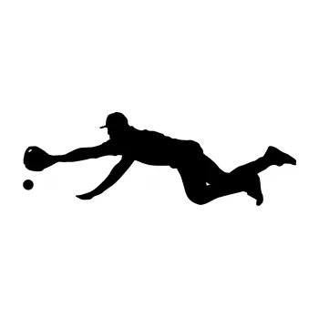 Samolepicí dekorace na vozidlo Baseball 015 levá (01 - černá) SAMOLEPKA NA AUTO, NÁLEPKA, FÓLIE, POLEP, TUNING, VLASTNÍ TEXT, TISK, AUTOSAMOLEPKY.cz, POLEPY, OBRÁZEK, LOGO, 3D STICKERS